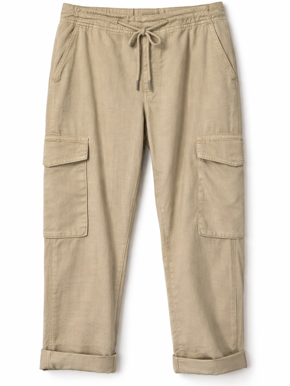 Liverpool Women’s Tan Cuffed Cargo Drawstring Pants- 4
